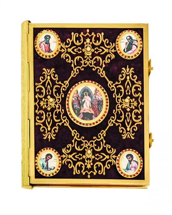 Gospel Velvet Gold Embroidered Cross - Image
