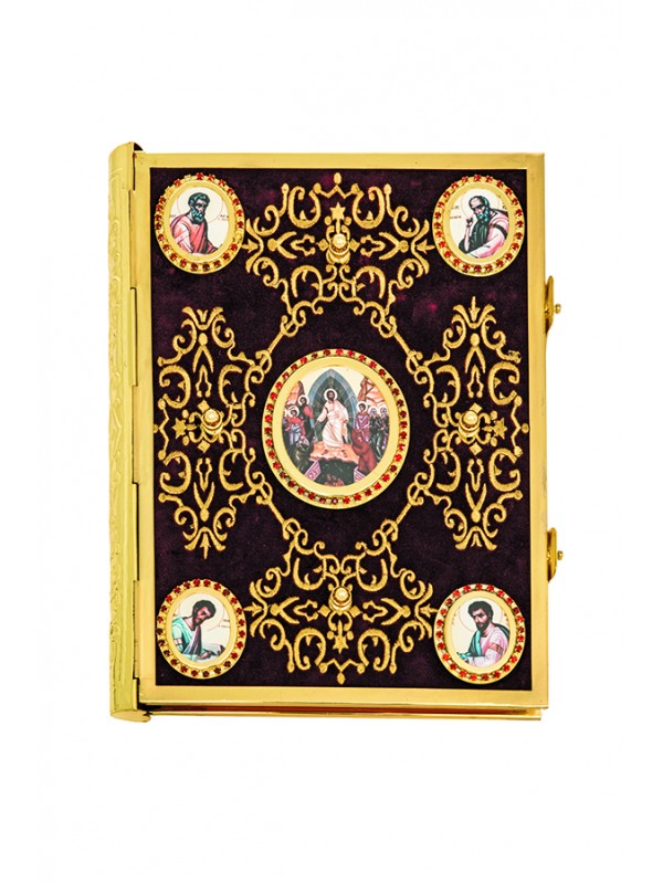 Gospel Velvet Gold Embroidered Cross - Image