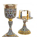 Goblet Russian Enamel First Silver Cup