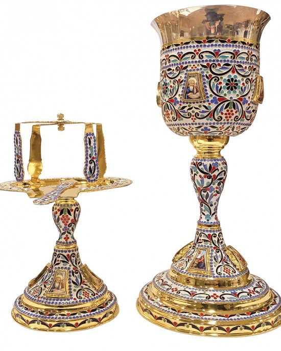 Chalice Russian Enamel (4 Images) Silver Cup
