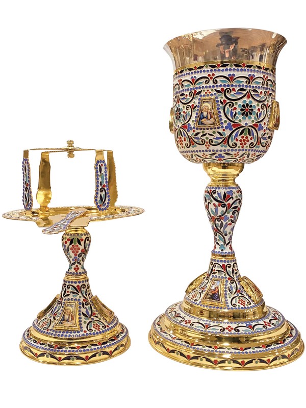 Chalice Russian Enamel (4 Images) Silver Cup