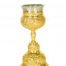 Carved Gold Plated Wedding Glass