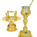 Chalice Carved 3rd Enamel Gilt