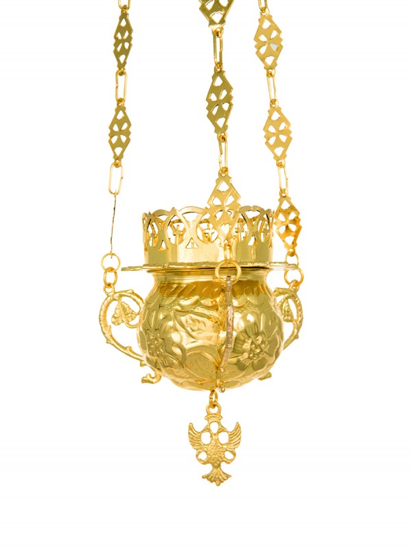 Hanging Wreath Candle Gold Plated