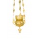 Hanging Wreath Candle Gold Plated