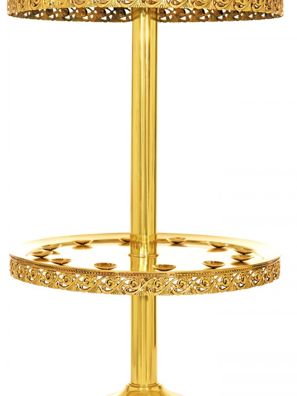 Lamp Holder Round Cast Brass Tresa