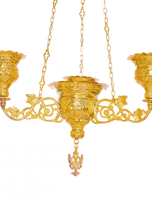 Four-candle Byzantine Carved Gilt
