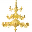 Cast Brass Chandelier 24F