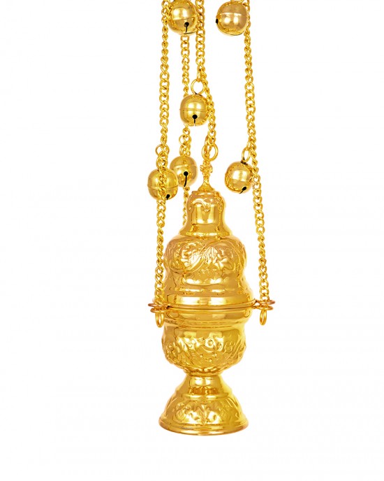 Suitcase Censer Carved Gold Plated
