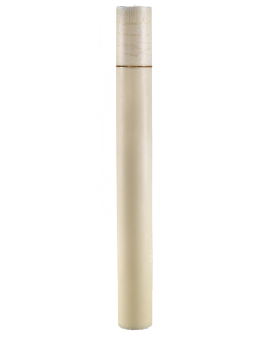 Λαμπάδα Γάμου Κούφιο Κρακελέ Κερί 15 Χ 140 cm Με Τρέσα