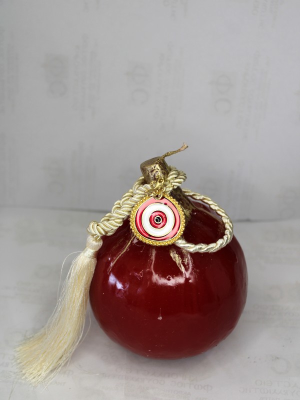 Pomegranate wax charm