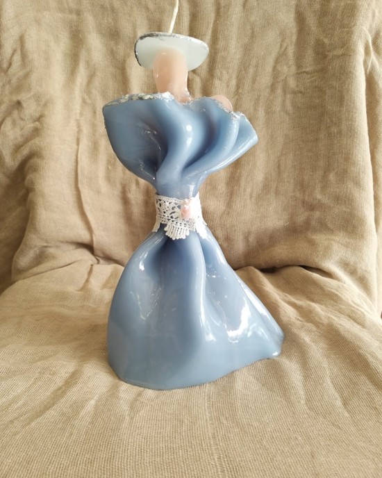 Easter Candel Wax Blue Doll