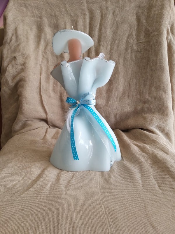 Easter Candel Wax Light Blue Doll