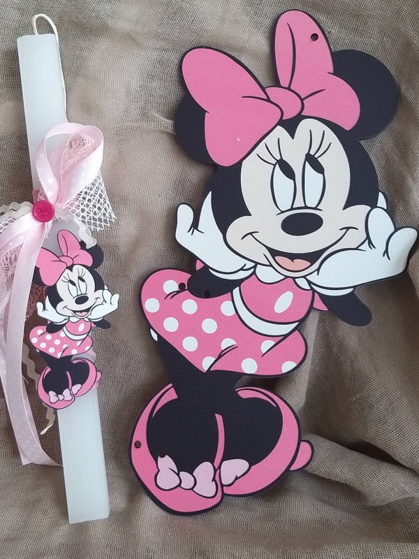 Easter Flat Candle Minnie Mouse 