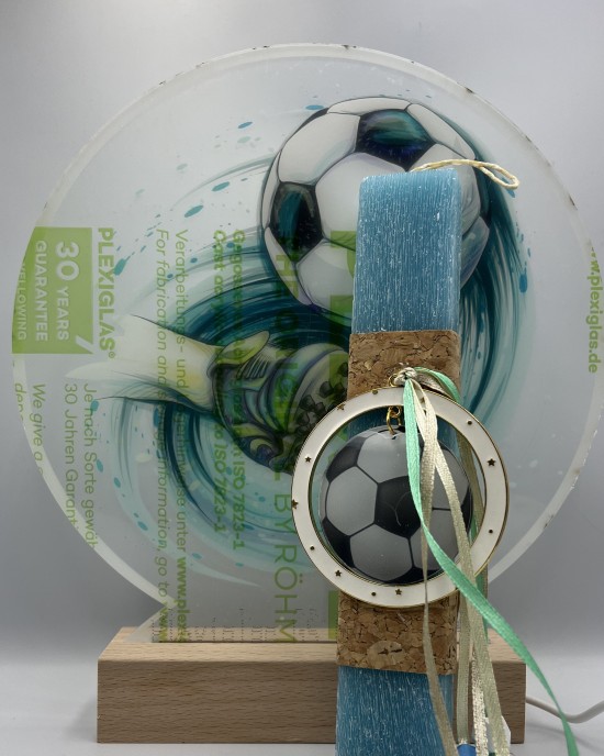 Σετ Πασχαλινή Λαμπάδα με φωτιστικό "Ποδόσφαιρο"