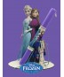 Πασχαλινή Λαμπάδα με ξύλινη βάση "Frozen - Elsa & Anna"