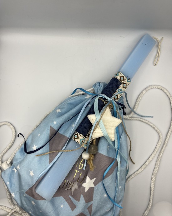 Easter Candle Set with "Stars" Bag