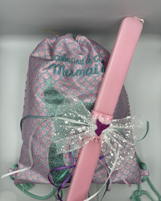 Easter Candle Set with "Mermaid" Bag