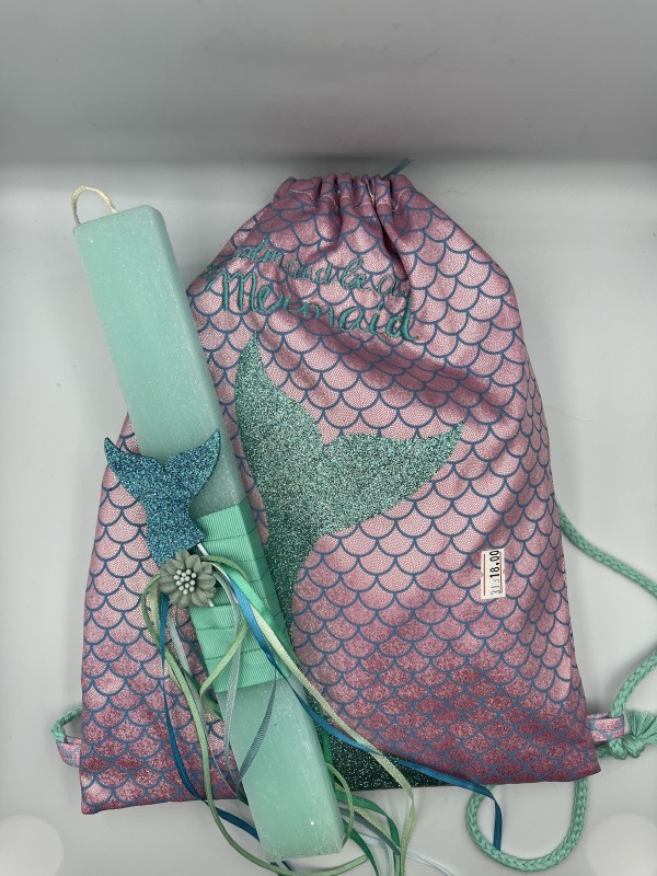 Easter Candle Set with "Mermaid" Bag