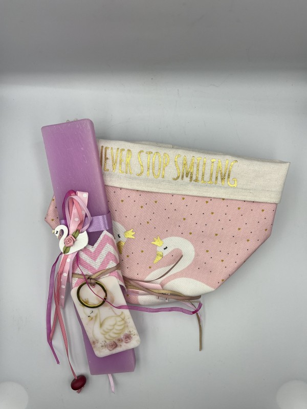 Easter Candle Set with "Swan" Bag